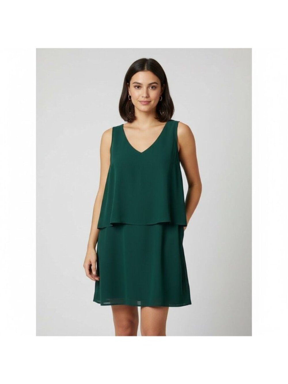 Forever 21 Green Tiered Sleeveless Dress Size M